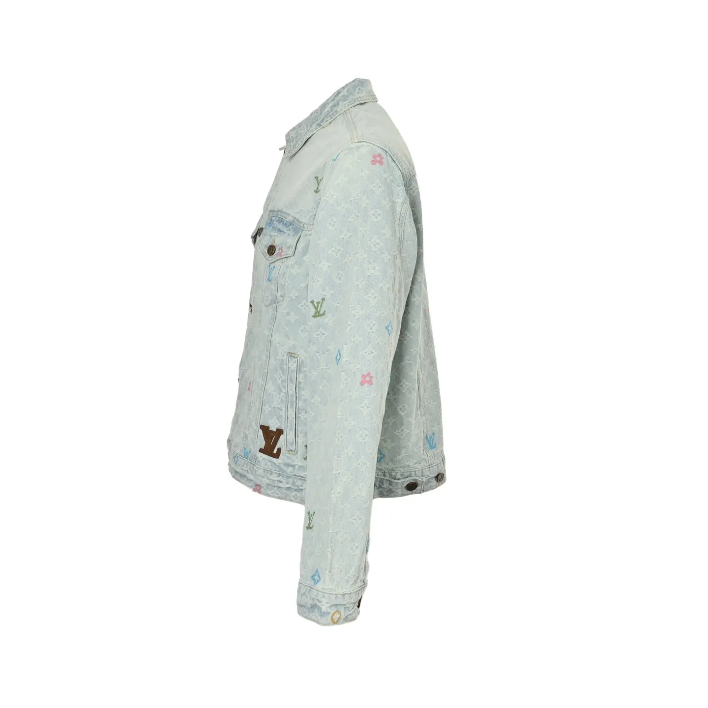 Louis Vuitton/Louis Vuitton Tyler joint old flower jacquard embroidered denim jacket